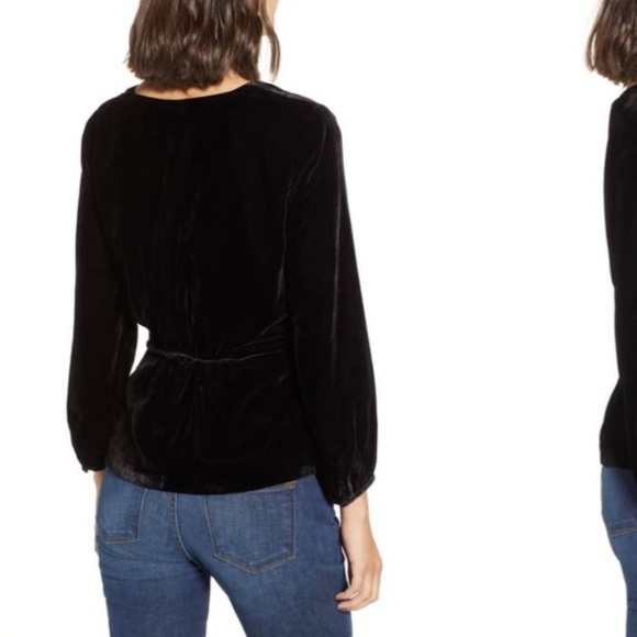 NWT J Crew Drapey Velvet Wrap Top Sz 4 6 8 - Picture 4 of 6